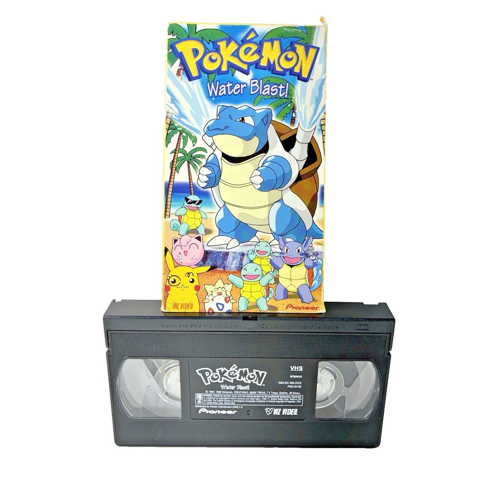 Pokémon Water Blast! Vintage 2000 Nintendo Viz Video VHS Cassette Tape Tested